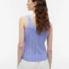 Camisola sem mangas em malha mista Camisola sem mangas em malha mista