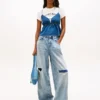 Camisola sem mangas Tommy Jeans em chambray Camisola sem mangas Tommy Jeans em chambray
