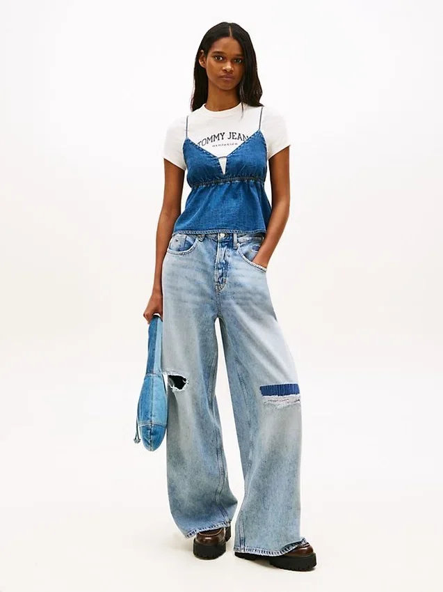 Camisola sem mangas Tommy Jeans em chambray Camisola sem mangas Tommy Jeans em chambray