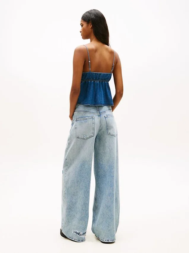 Camisola sem mangas Tommy Jeans em chambray Camisola sem mangas Tommy Jeans em chambray