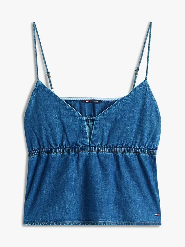 Camisola sem mangas Tommy Jeans em chambray Camisola sem mangas Tommy Jeans em chambray