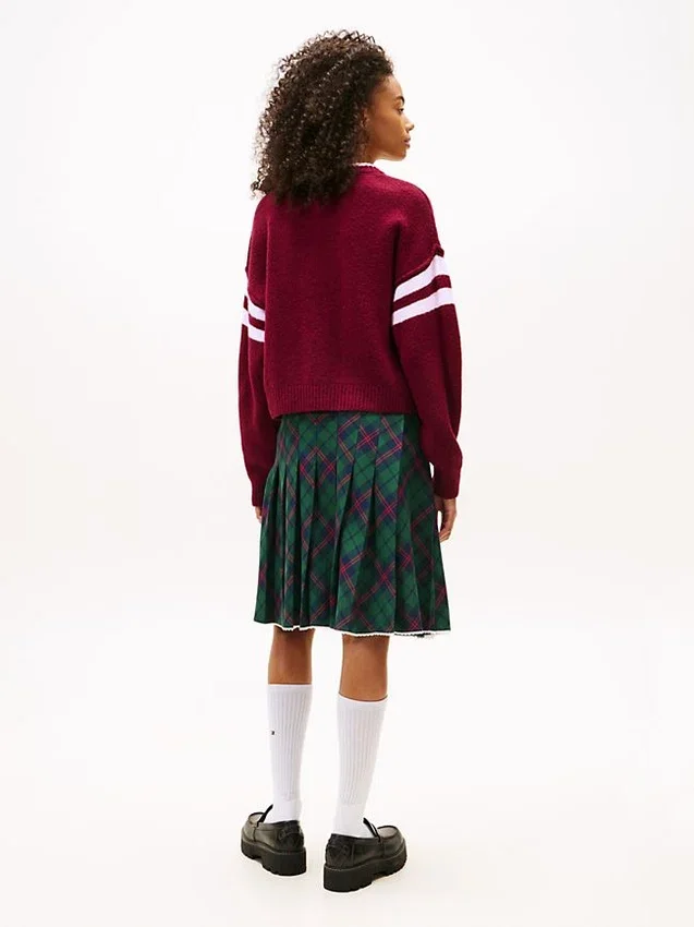 Camisola Tommy Jeans 85 Varsity com decote em V Camisola Tommy Jeans 85 Varsity com decote em V