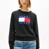 Camisola Tommy Jeans com logótipo da bandeira Camisola Tommy Jeans com logótipo da bandeira