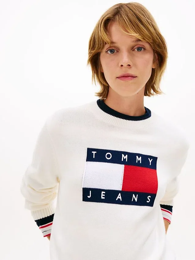 Camisola Tommy Jeans com logótipo da bandeira Camisola Tommy Jeans com logótipo da bandeira