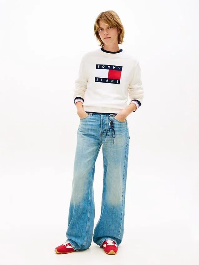 Camisola Tommy Jeans com logótipo da bandeira Camisola Tommy Jeans com logótipo da bandeira