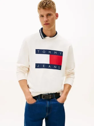 Camisola Tommy Jeans com logótipo de bandeira grande