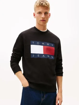 Camisola Tommy Jeans com logótipo de bandeira grande