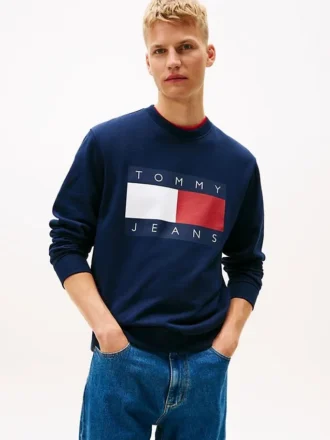 Camisola Tommy Jeans com logótipo de bandeira grande