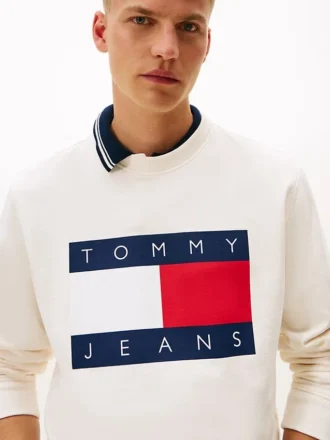 Camisola Tommy Jeans com logótipo de bandeira grande