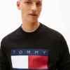 Camisola Tommy Jeans com logótipo de bandeira grande Camisola Tommy Jeans com logótipo de bandeira grande