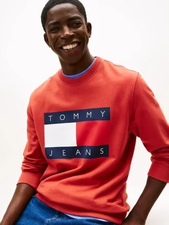 Camisola Tommy Jeans com logótipo de bandeira grande