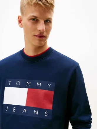 Camisola Tommy Jeans com logótipo de bandeira grande