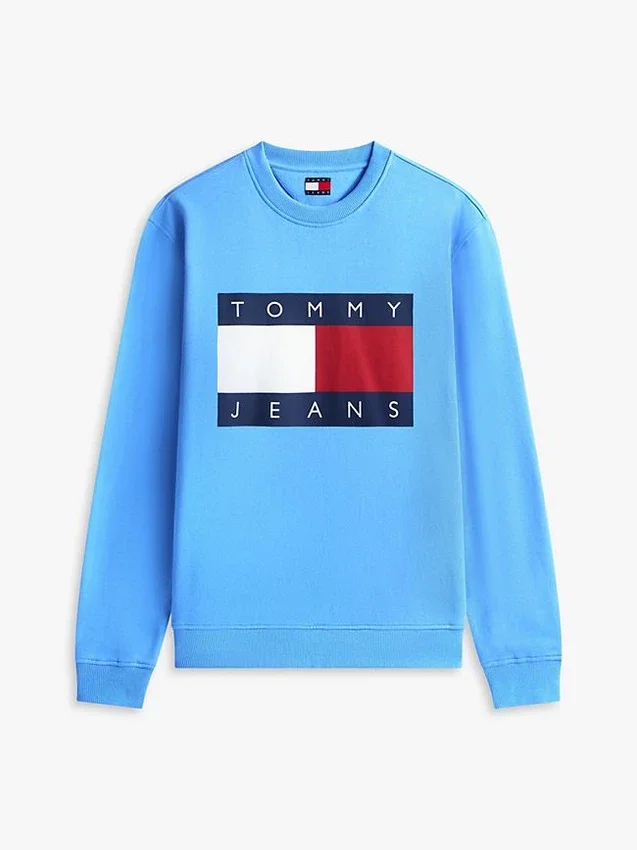 Camisola Tommy Jeans com logótipo de bandeira grande Camisola Tommy Jeans com logótipo de bandeira grande