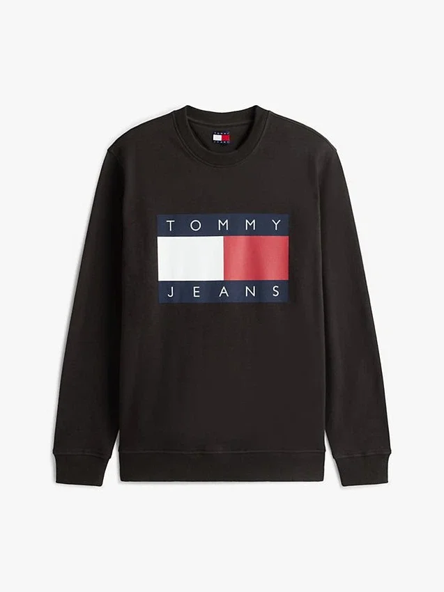 Camisola Tommy Jeans com logótipo de bandeira grande Camisola Tommy Jeans com logótipo de bandeira grande