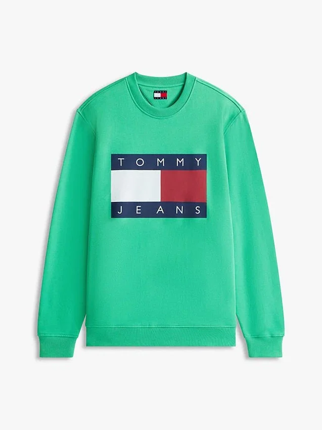 Camisola Tommy Jeans com logótipo de bandeira grande Camisola Tommy Jeans com logótipo de bandeira grande