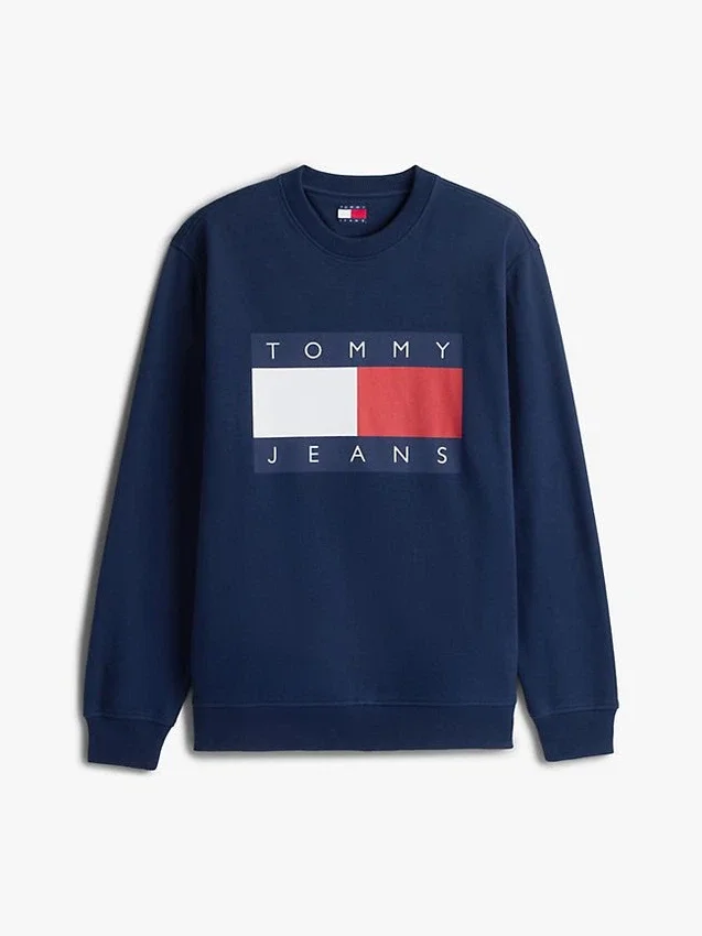 Camisola Tommy Jeans com logótipo de bandeira grande Camisola Tommy Jeans com logótipo de bandeira grande