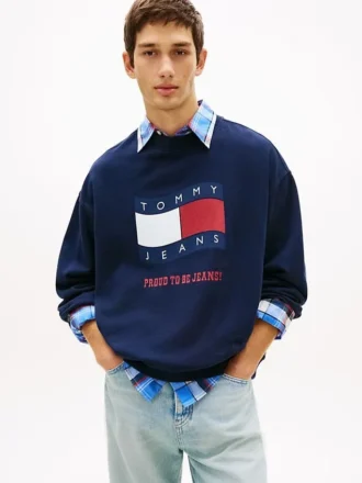 Camisola Tommy Jeans com logótipo Wavy Flag