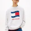 Camisola Tommy Jeans com logótipo Wavy Flag Camisola Tommy Jeans com logótipo Wavy Flag
