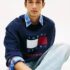 Camisola Tommy Jeans com logótipo Wavy Flag Camisola Tommy Jeans com logótipo Wavy Flag
