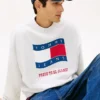 Camisola Tommy Jeans com logótipo Wavy Flag Camisola Tommy Jeans com logótipo Wavy Flag