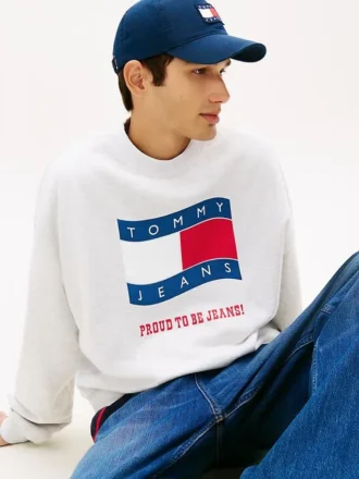 Camisola Tommy Jeans com logótipo Wavy Flag