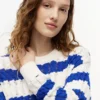 Camisola Tommy Jeans com malha de cordões às riscas Camisola Tommy Jeans com malha de cordões às riscas
