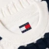 Camisola Tommy Jeans com malha de cordões às riscas Camisola Tommy Jeans com malha de cordões às riscas