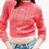 Camisola Tommy Jeans com padrão de malha trançada Camisola Tommy Jeans com padrão de malha trançada