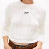 Camisola Tommy Jeans com padrão de malha trançada Camisola Tommy Jeans com padrão de malha trançada
