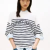 Camisola Tommy Jeans com riscas e logótipo Varsity Camisola Tommy Jeans com riscas e logótipo Varsity