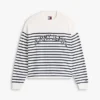 Camisola Tommy Jeans com riscas e logótipo Varsity Camisola Tommy Jeans com riscas e logótipo Varsity