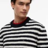 Camisola Tommy Jeans com riscas em bouclé Camisola Tommy Jeans com riscas em bouclé