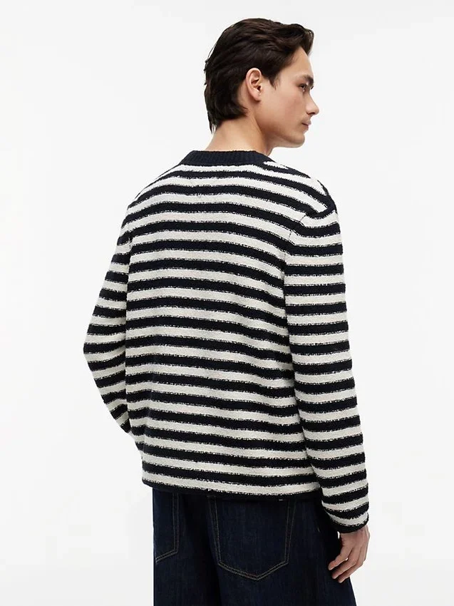 Camisola Tommy Jeans com riscas em bouclé Camisola Tommy Jeans com riscas em bouclé