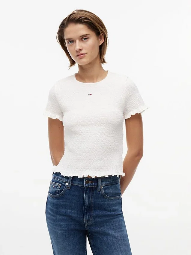 Camisola Tommy Jeans Slim Fit Shirred Camisola Tommy Jeans Slim Fit Shirred