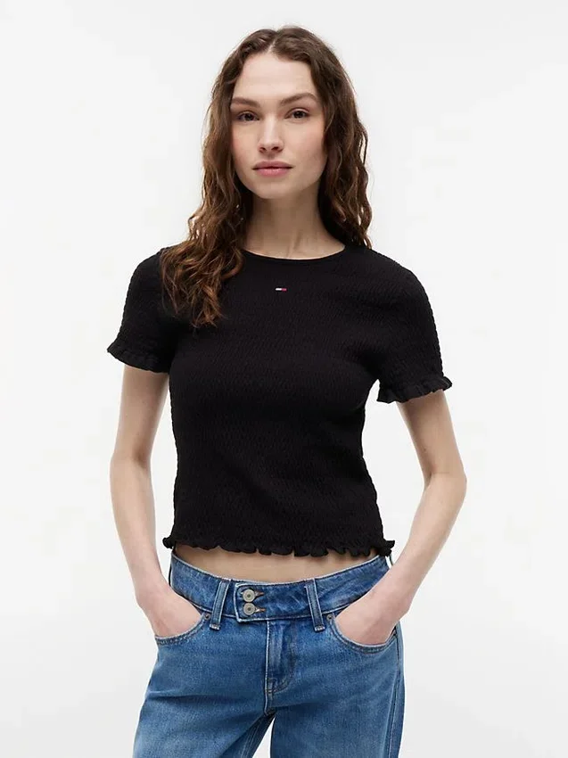 Camisola Tommy Jeans Slim Fit Shirred Camisola Tommy Jeans Slim Fit Shirred
