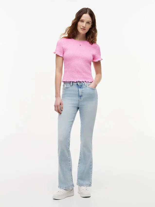Camisola Tommy Jeans Slim Fit Shirred Camisola Tommy Jeans Slim Fit Shirred