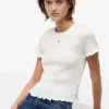 Camisola Tommy Jeans Slim Fit Shirred Camisola Tommy Jeans Slim Fit Shirred