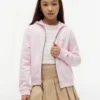 Casaco com capuz e fecho para meninas com logótipo Tommy Casaco com capuz e fecho para meninas com logótipo Tommy