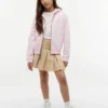Casaco com capuz e fecho para meninas com logótipo Tommy Casaco com capuz e fecho para meninas com logótipo Tommy