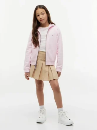 Casaco com capuz e fecho para meninas com logótipo Tommy