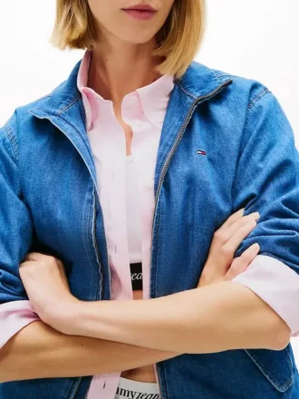 Casaco com fecho em chambray da Tommy Jeans