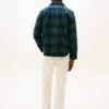 Casaco de camisa acolchoado em mistura de lã xadrez Casaco de camisa acolchoado em mistura de lã xadrez