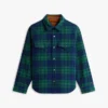 Casaco de camisa acolchoado em mistura de lã xadrez Casaco de camisa acolchoado em mistura de lã xadrez