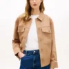Casaco de camisa utilitário oversized em sarja Casaco de camisa utilitário oversized em sarja