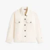 Casaco de camisa utilitário oversized em sarja Casaco de camisa utilitário oversized em sarja