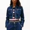 Casaco de jeans curto com fecho Tommy Jeans Casaco de jeans curto com fecho Tommy Jeans