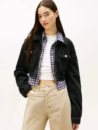 Casaco de jeans curto com fecho Tommy Jeans