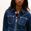 Casaco de jeans curto com fecho Tommy Jeans Casaco de jeans curto com fecho Tommy Jeans