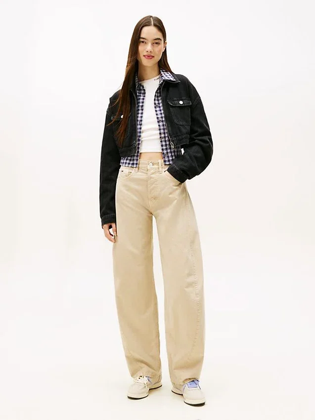 Casaco de jeans curto com fecho Tommy Jeans Casaco de jeans curto com fecho Tommy Jeans