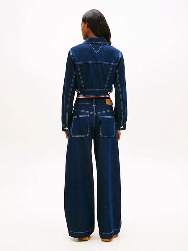 Casaco de jeans curto com fecho Tommy Jeans Casaco de jeans curto com fecho Tommy Jeans